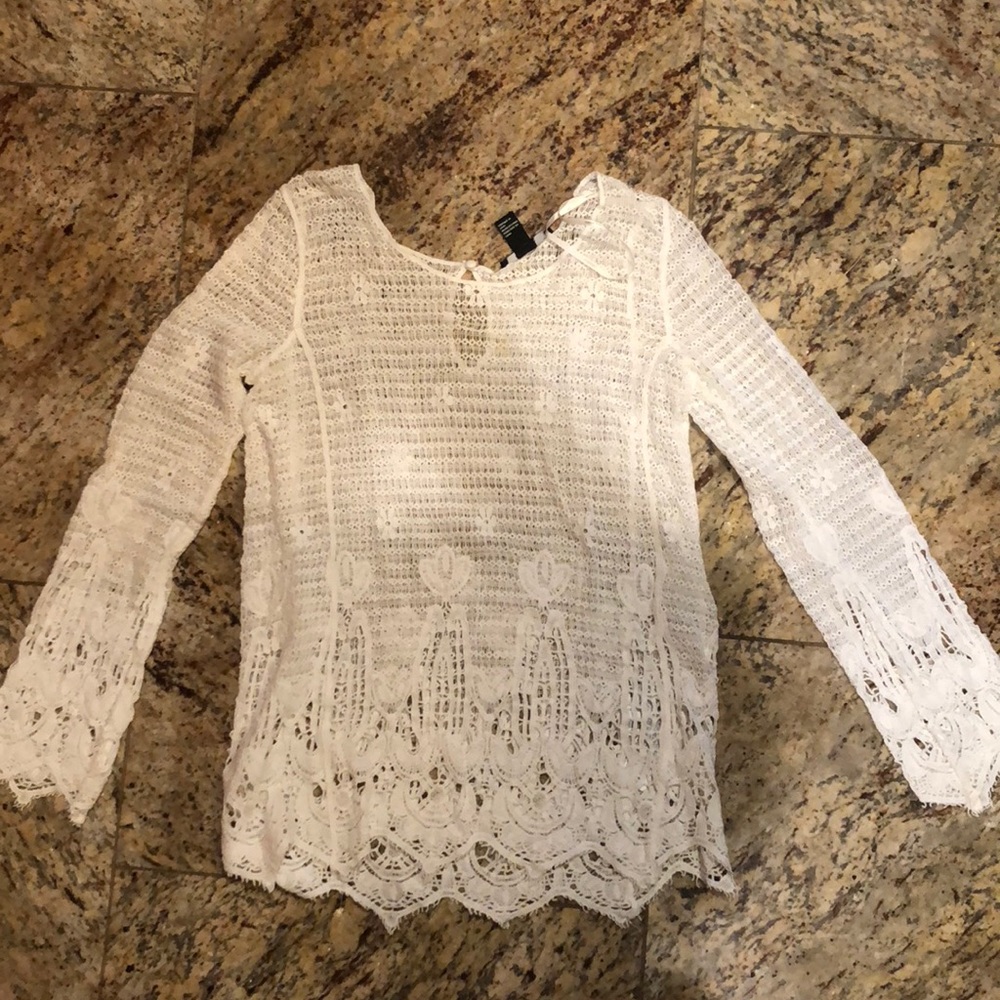 White lace blouse